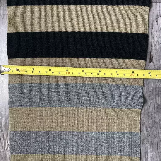 Levi’s Scarf Men's One Size Black Gray & Brown Stripe Breathable