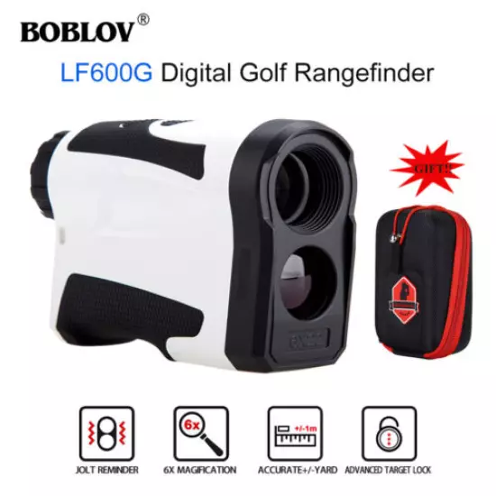 BOBLOV LF600G 6X22 Golf Laser Range Finder with Flag Lock Speed Mode + Case