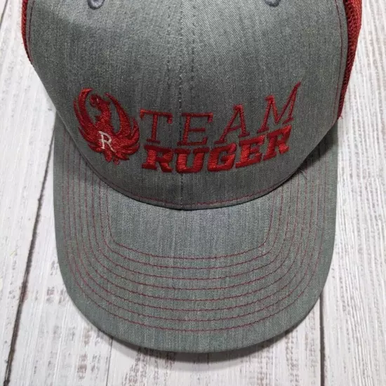 Team Ruger Firearms Snapback Mesh Back Trucker Hat Cap Adjustable