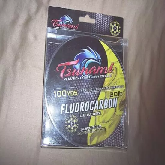 Tsunami Fishing Line 100 Yds.Fluorocarbon Leader 20 Lb. Test Fishing Line Leader