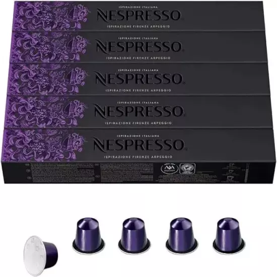 Nespresso Capsules Arpeggio Original Line Dark Roast 50 Count Espresso