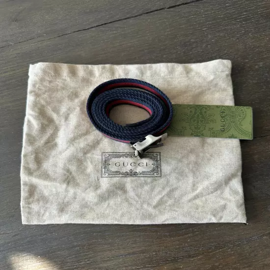 Gucci Sylvie Web knit belt size 105, 42