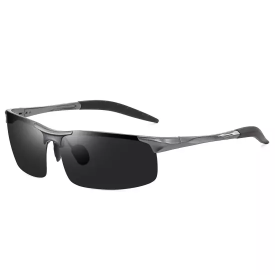 Men's Sport Al-Mg Polarized Sunglasses Men Driving Fishing Outdoor Golf Glasses