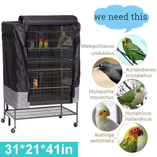 Pet Bird Cage Cover Parrot Cages Budgie Perch Cloth Cover Cozy Bed Protector