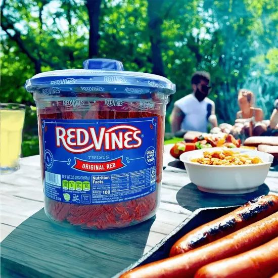 Red Vines Twists Original Chewy Candy, 3.5lbs Party Size Jar