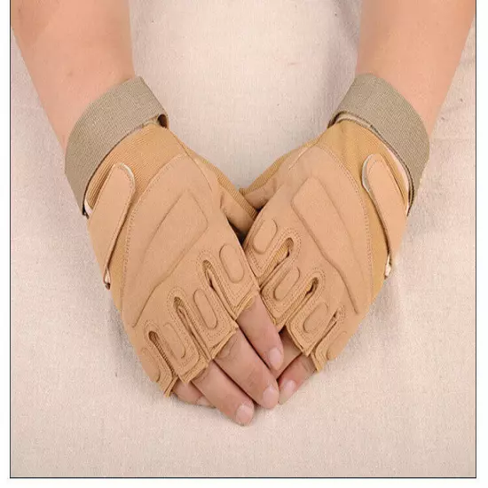 Tactical Fingerless Gloves Military Combat Shooting Half Finger Gloves for Mens