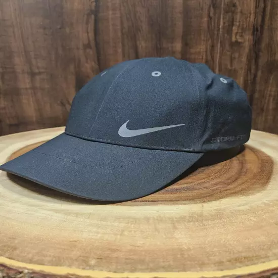 Nike Legacy 91 Storm Fit Aerobill Black/Gray Runnig Strapback Adjustable Hat Cap