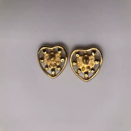 Swarovski Crystals Gold Tone Heart Women’s Pierced Earrings