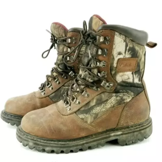 Cabela's Iron Ridge Camouflage Waterproof Leather Thinsulated Boots 6