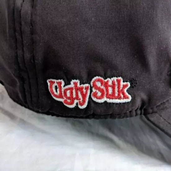 vintage UGLY STIK big trout lake HAT cap osfa ZIPPER POCKET VENT strapback