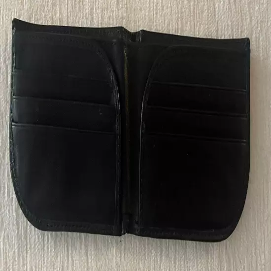 Magellan’s Bi-Fold Black Leather Wallet with 9 Pockets