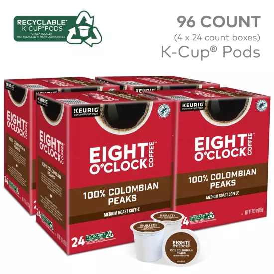 Colombian Peaks Keurig Single-Serve K-Cup Pods, Medium Roast Coffee, 96 Count