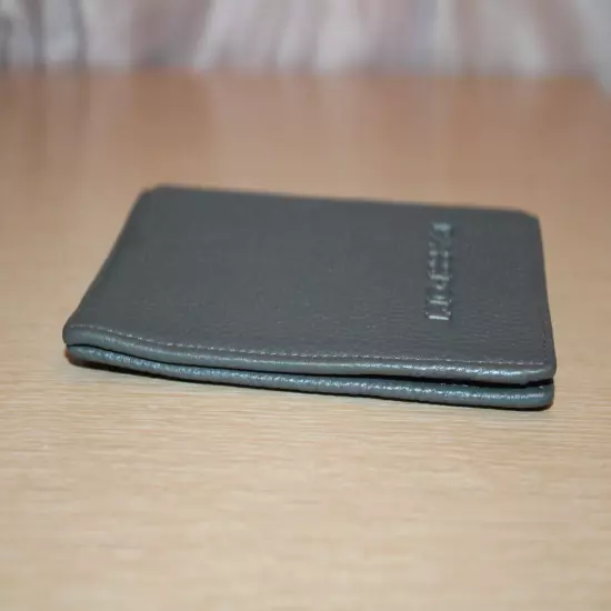 LEATHEROLOGY Gray Pebbled Leather Passport Cover