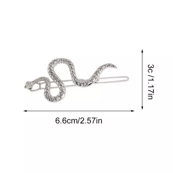 Silvery Snake Hairpin for Woman Gold/Silver Color Metal Snake Hair M4M4 ξ{