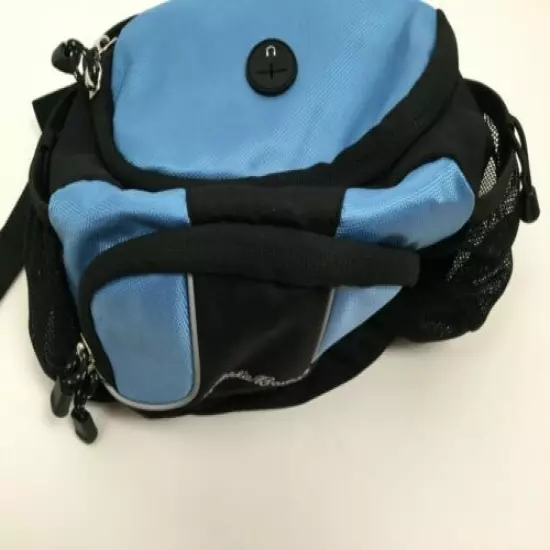 Eddie Bauer Hiking Waist Fanny Pack Bag Water Bottle Pouches Light Blue Black