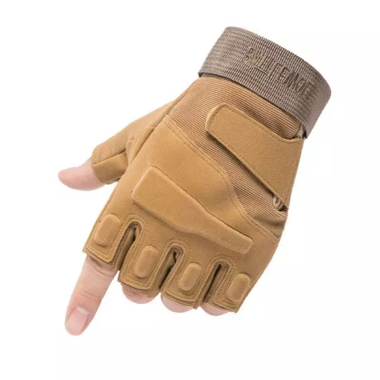 Tactical Gloves Army SWAT Military Combat Hunting Shooting Duty Gear Fingerless