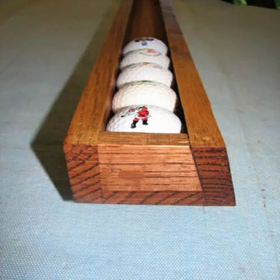 New solid Red Oak 19 golf ball display case hand made (great gift for dad)