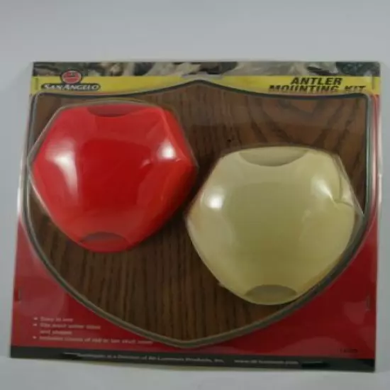 Antler Mounting KIT Red and Tan Skull Cover San Angelo In Package