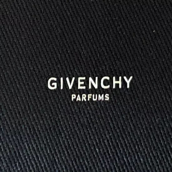 Authentic Givenchy Zipacross Black Cosmetic Makeup Bag Pouch Silvertone Hardware