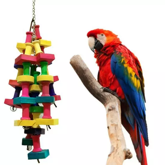 Perch Budgie Large Cockatiel Pet Supplies Wooden Bird Toys Parrot Chew Toys