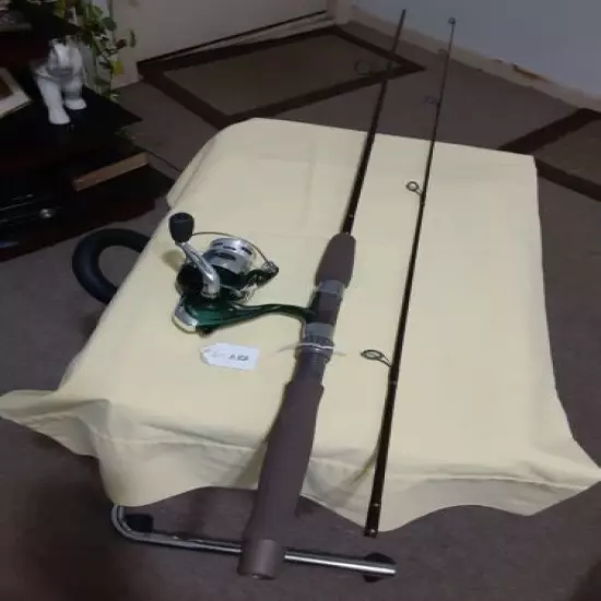 Spinning Fishing Rod FUJI 6'6"med/Light 2PC AND Reel Michelle