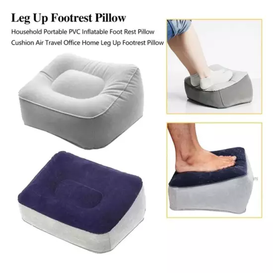 Inflatable Travel Pillow Foot Rest Pillow Leg Relax sfor Long Flight/Trips D6I5