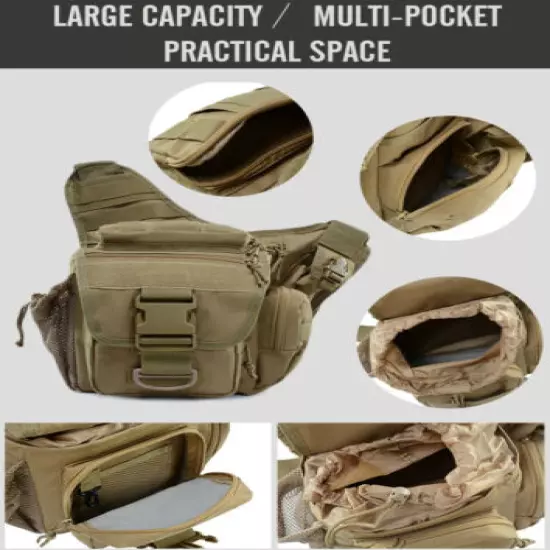 Tactical Camera Messenger Bag Military Hiking Shoulder Backpack EDC Sling Pack