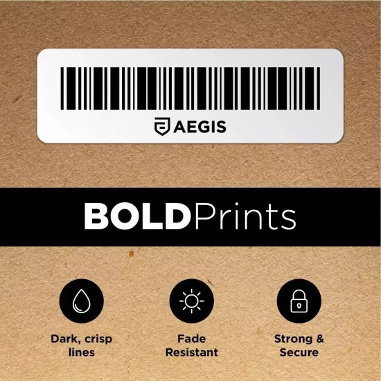 Aegis Adhesives - 3" X 1" Direct Thermal Labels Compatible X 1", White 