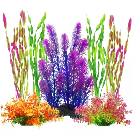 Artificial Aquarium Plants, Plastic Fish Tank Plants for Aquarium Decorations...