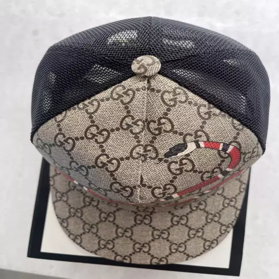 Gucci Kingsnake GG Supreme Monogram Trucker Hat