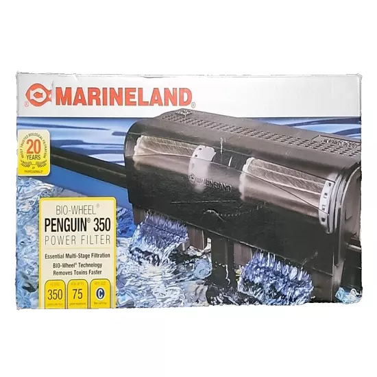 MarineLand Penguin 350 BIO Wheel Power Filter 50-70 Gal 350/GPH NEW - OPEN BOX