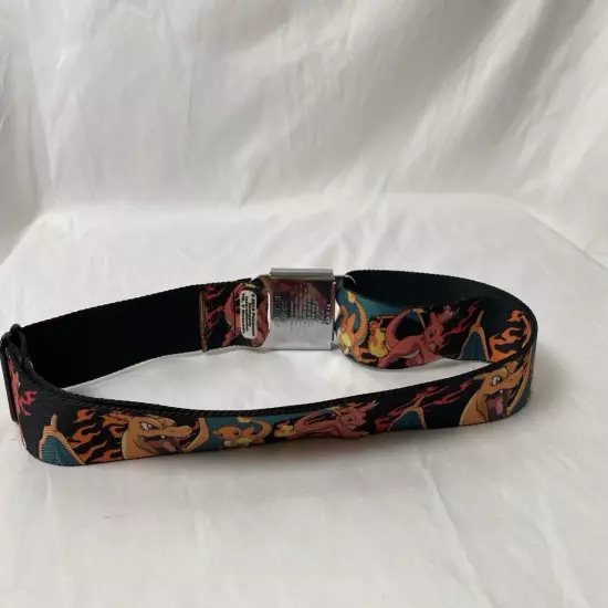 Pokemon Buckle Down Belt Seatbelt Buckle Charmander Charmeleon Charizard Adult