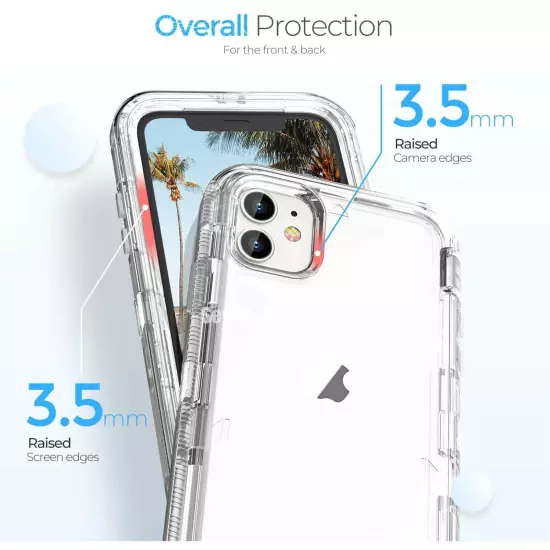 For iPhone 16 15 14 13 12 11 Pro Max X XR 6 7 8 P SE Shockproof Clear Cover Case