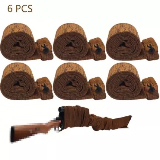 6pcs Pack Hunting Rifle Gun Sock Cases Silicone Treated Shotgun Storage Bags