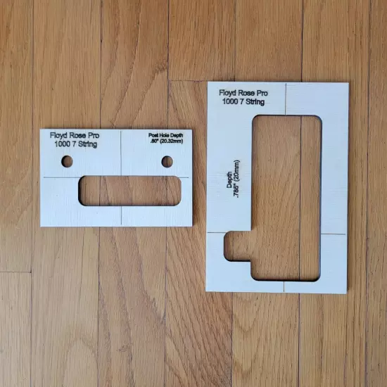 Floyd Rose Pro 1000 Bridge Routing Templates (6, or 7 string)