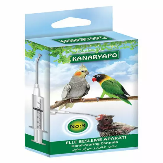 Birds Hand Rearing Feeding Gavage Crop Needle Syringe-Medication Cannula