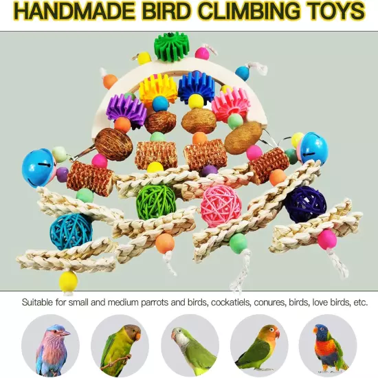 Bird Toys Parrot Toys Natural Corncob Wooden Mango Solid Chew Toys for Small and