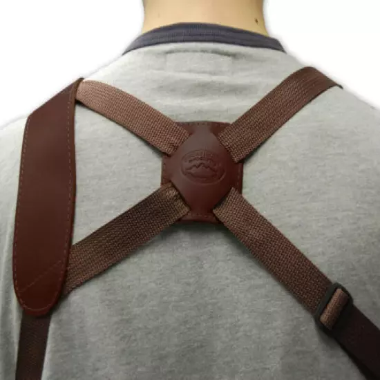 NEW Barsony Brown Leather Horizontal Shoulder Holster S&W M&P Shield w/ LASER