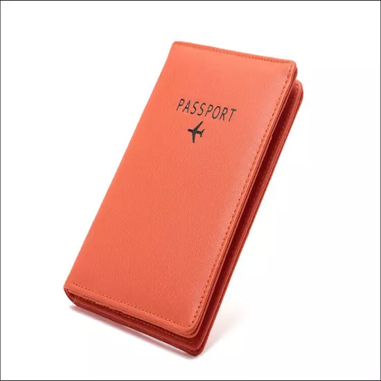 RFID Blocking Slim Leather Travel Passport Wallet ID Card Case Cover Holder US