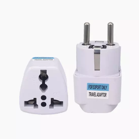 Universal Travel Adapter Uk/us/au to Eu Plug 2 Pin Power Socket Converter 250v