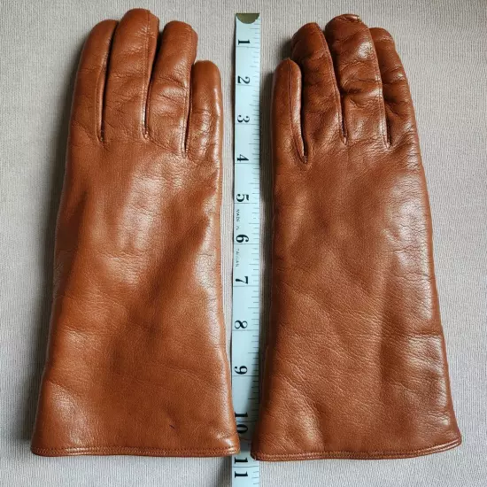 NEW Vintage women’s COACH Leatherware leather gloves (8) 100% shearling - ITALY