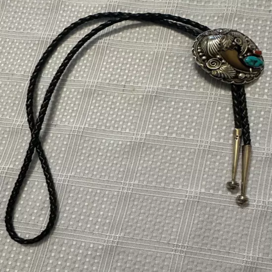 Navajo Bolo Tie, makers mark R Babe