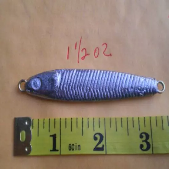 24 PCS HERRING CASTING/MINNOW LURE BAIT FISHING JIG 1,1-1/2,2 OZ. 8 EA/UNPAINTED