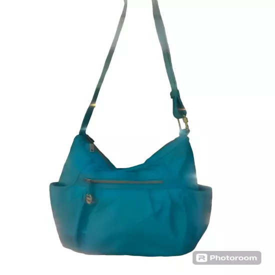 TRAVELON Turquoise Anti-theft Travel bag, Purse, Crossbody Hobo