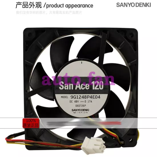 Sanyo 9G1248P4E04 DC48V 0.17A 4-wire PWM cooling fan 120*120*25 mm