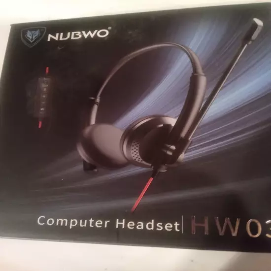 NUBWO HW03 USB Headset with Microphone for PC - Headphones with Microphone fo...