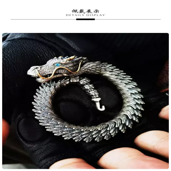 Men Dragon Viking Bracelet Men's Lucky Gift Bangle Jewelry