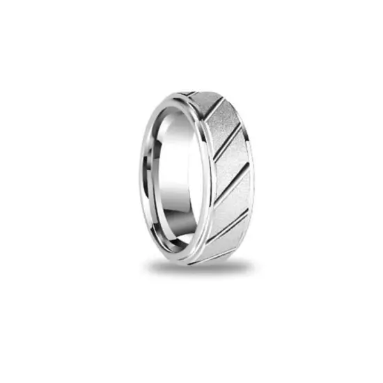 Tungsten Carbide Stainless Steel Band Ring Silver Band Rings For Mens Womens