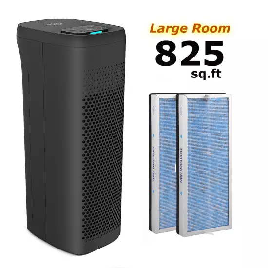 Air Purifier For Home Large Room HEPA Washable Filter Air Cleaner Smoke Odor Pet