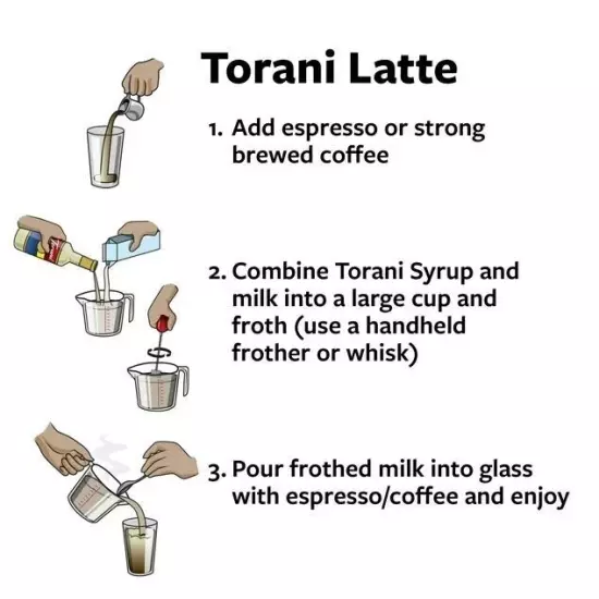 Torani Vanilla Bean Flavoring Syrup, Coffee Flavoring, Drink Mix, 25.4 oz